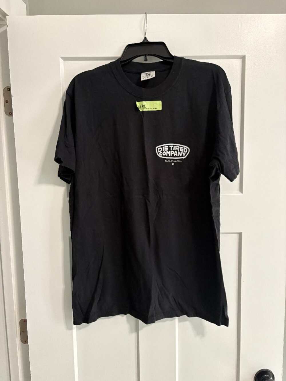 Die Tired Co. Faith Drives Action T-shirt Black sz L Comfort Colors San Diego